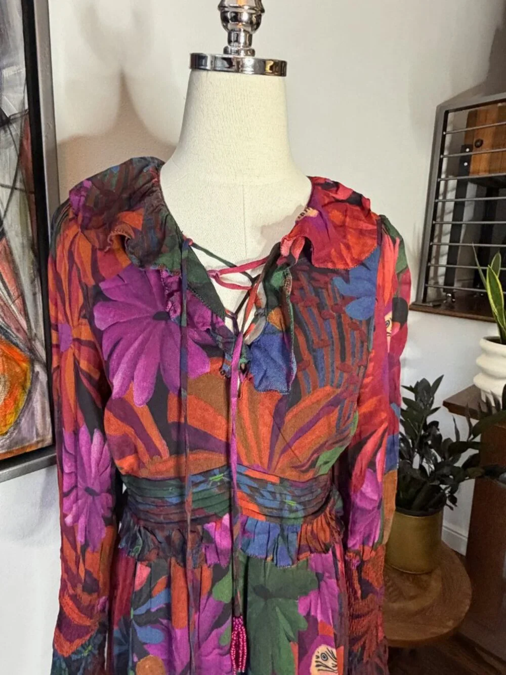 β¨ NWT FARM Rio "Bird Flowers" Maxi Dress β SOLD OUT Print β Size M NEWβ¨ - Picture 14 of 16